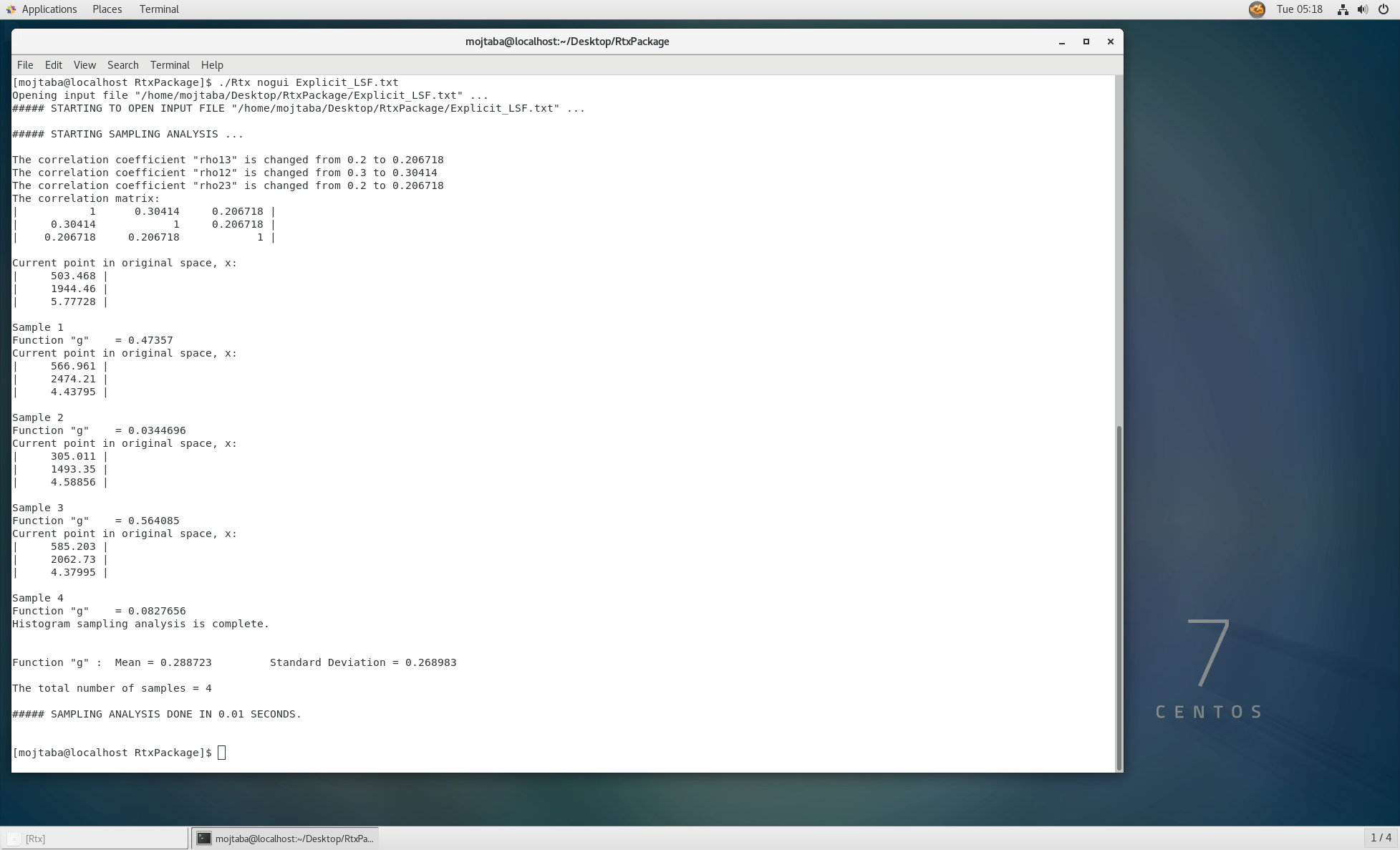 Rtx Screenshot in Linux Terminal